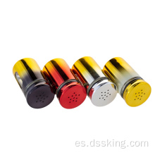 Dos color electroplating avanzado deslumbramiento de 150 ml jarras de almacenamiento de lata de vidrio de vidrio de vidrio